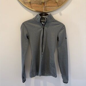 Nike Heather Gray Quarter-Zip Pullover